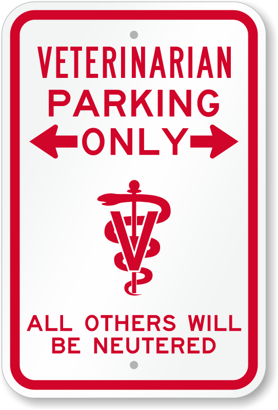 Sign for reserved parking space